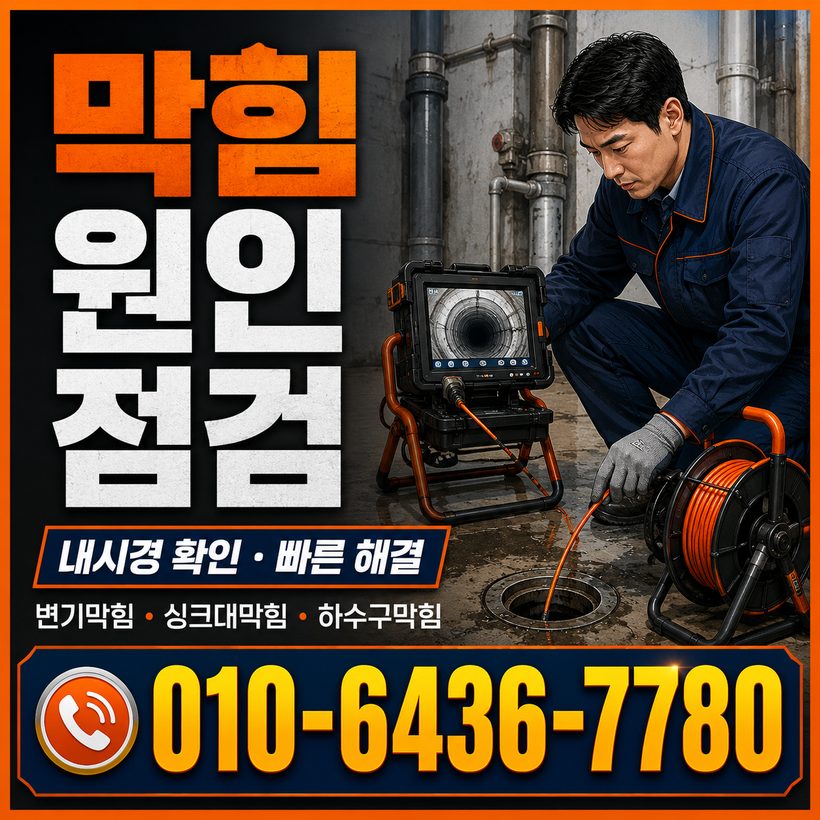 명장동 지역 하수구막힘 관련 이미지