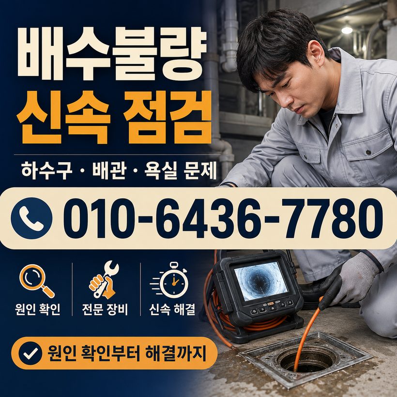 서동 지역 하수구막힘 관련 이미지