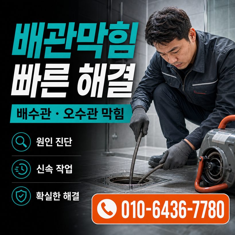 서동 지역 배관막힘 관련 이미지