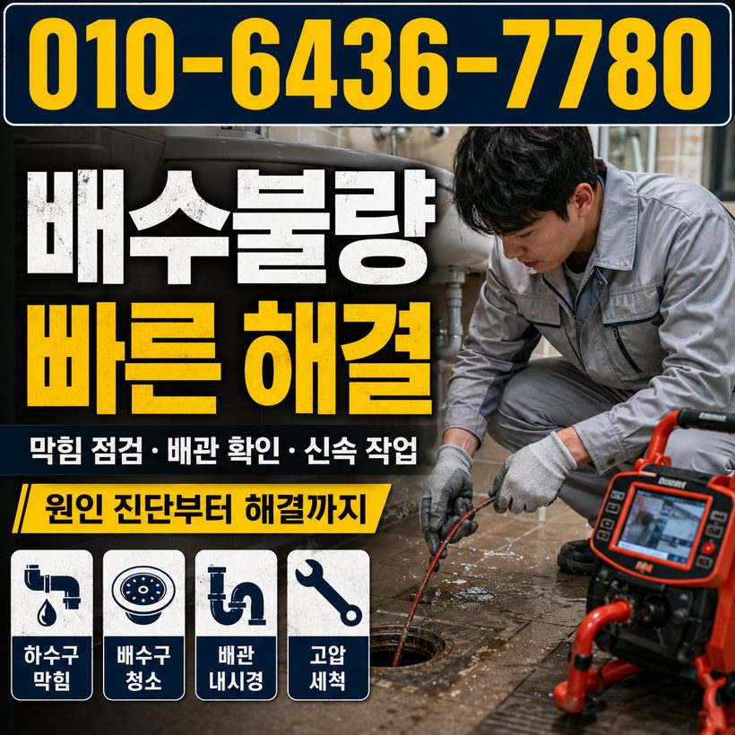 용당동 지역 세면대뚫음 관련 이미지